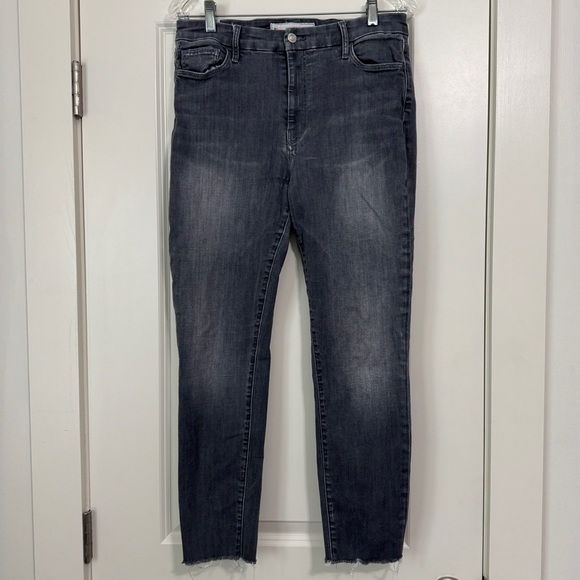 Frank & Eileen 31 Sligo Gray Wash Skinny Jeans ~ High Waist Raw Hem - Picture 2 of 10